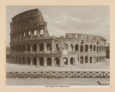 Exterior of the Colosseum in Rome, Roma Colosseo, photograph, Part of Photo album with photographs