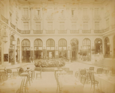 Passage with a terrace in Paris, photograph, Part of Travel Album with photographs of sights in