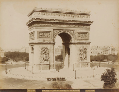 PARIS Arc de Triomphe de l'Étoile, Arc de Triomphe in Paris, photograph, Part of Travel album with