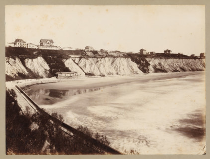 Côte des Basques near Biarritz, album page, photograph, This photo is part of an album.,