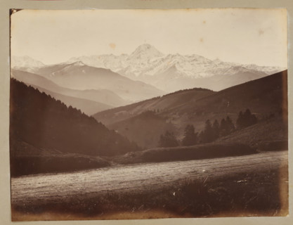 View of Pic du Midi de Bigorre from the Col d'Aspin, album page, photograph, This photo is part of