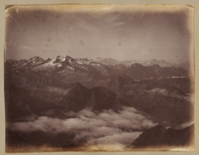 View from the Col d'Aspin, album page, photograph, This photo is part of an album., annotation: