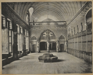 Interior of the castle of Pierrefonds, album page, photomechanical print, This print is part of an
