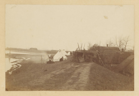 Flood in Nieuwkuijk, Flood Nieuwkuyk N Br. 1916, photograph, title: 'Overstroming Nieuwkuyk N Br.