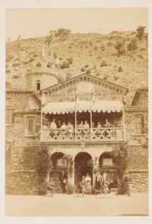 Entrance to the Grotta Giusti in Pistoia, photograph, photographer: Scevola Ghelli, Pistoia, 1860 -