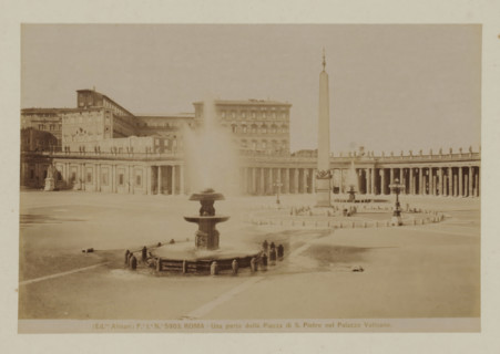 Una parta della Piazza di S. Pietro col Palazzo Vaticano, View of St. Peter's Square with the