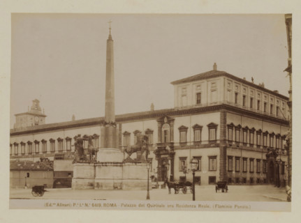 View of the Palazzo Quirinale in Rome, with obelisk in the foreground, Italy, Palazzo del Quirinale