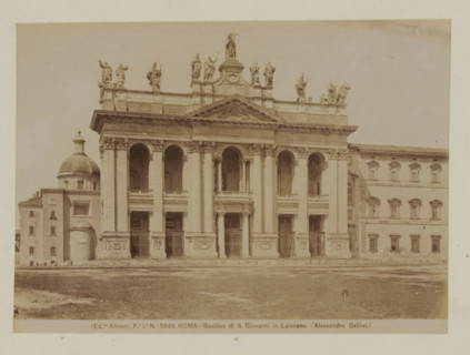 West facade of St. John Lateran in Rome, Italy, Basilica di S. Giovanni in Laterano (Alessandro
