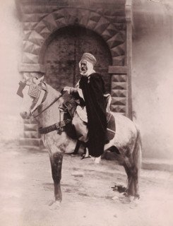 Officer on horseback, probably in Algiers, Officer Indischene, photomechanical print, inscription:
