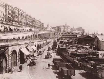 Les Quais à Alger, Quays in Algiers, photomechanical print, number: '1563', photographer: Alexandre