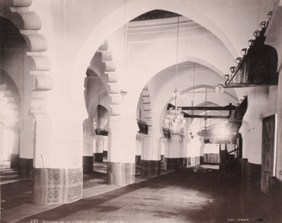 Interieur de la Mosquee El-Kebir-Alger, Interior of the Djama'a al-Kebir in Algiers,