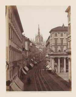 View of the Corso Vittorio Emanuele in Milan, Italy, Corso Vittorio Emanuele, Milano, photograph,