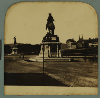 Equestrian statues of Archduke Charles and Eugene of Savoy on the Heldenplatz in Vienna,