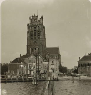 View of the Great or Our Lady Church in Dordrecht, Holland. Dordrecht. Great Church, stereograph,