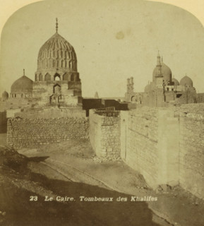 Le Caire. Tombeaux des Khalifes, Graven van de Mammelukse kalifen te Caïro, stereograph,