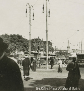 Caire. Place Ahaba el Kabra, View of a square in Cairo, stereograph, number: '194.', inscription: