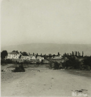 View of Jericho, Jérico, stereograph, address: 'Parklaan 49, HAARLEM, (Holland)', inscription: