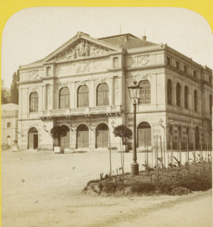 Theater in Baden-Baden, Germany, Baden-Baden (Grand-Duché de Bade), le théâtre, Allemagne,