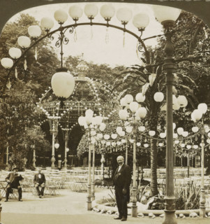 A scene in Kroll's Garden, -most famous beer garden in Berlin, Germany, Kroll's Biergarten in