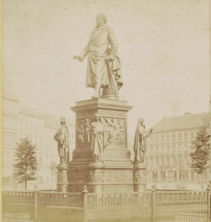 Das Stein-Denkmal, Statue of Baron van Stein in Berlin, Berlin and Environment, stereograph,