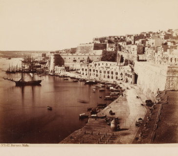 View of the harbor of Malta, Baracca-Malta, photograph, inscription: '(+) Sommer', number: 'No. 1