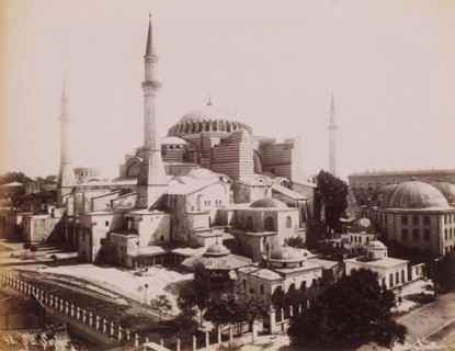 View of the Hagia Sophia in Istanbul, Ste Sophie, photograph, number: '98.', photographer: Sébah &
