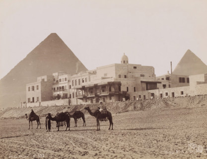 Mena House, View of the Mena House Hotel near Cairo, photograph, number: 'No 325', photographer: G.