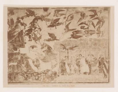 Frammento nel trionfo della morte, Photo reproduction of the fresco Trionfo della Morte in the