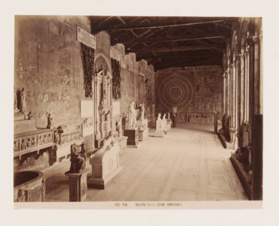 Sculpture gallery in the Camposanto in Pisa, Italy, Galleria delle Catene Camposanto, Pisa,