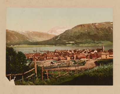 Village view in Norway, photomechanical print, Norway, cliché maker: anonymous, 1860 - 1900,