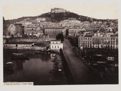 View of the Sant'Elmo castle on Mount Vomero in Naples, Italy, Strada del Molo v. St. Elmo, Napoli,