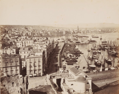 Port et rivière Carmine, View of the port of Naples and the river, Italy, Naples, photograph,