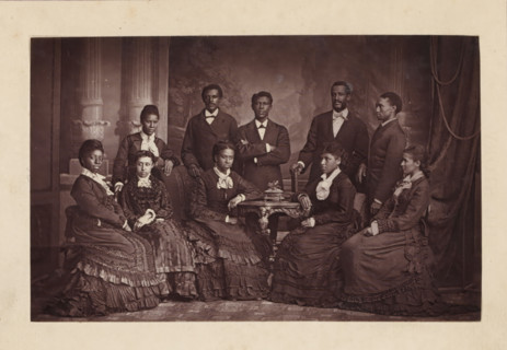 Group portrait of the Jubilee Singers, page, photomechanical print, cliché maker: anonymous, 1872 -