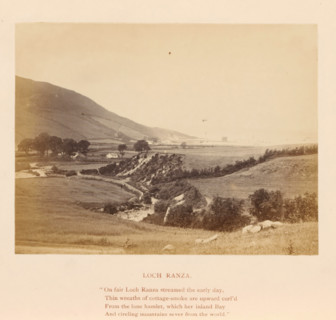 Loch Ranza, Lochranza on Arran in the west of Scotland, photograph, page, inscription: ''On fair,