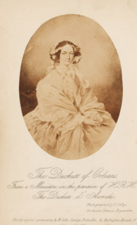 Photo reproduction of a miniature of the Duchess of Orléans, photograph, reproduction, page,