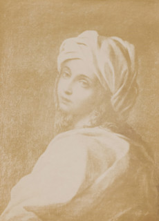 Roma - Beatrice Cenci - G. Reni, Photo reproduction of a portrait of Beatrice Cenci by Guido Reni,