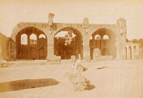 Ruin of the Temple of Peace in Rome, Roma, Foro Romano - tempio della pace, photograph, page,