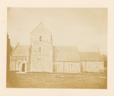 Exterior of a church, possibly in Canterbury, photograph, page, c. 1861 - in or before 1869,