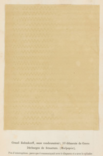 Grand Ruhmkorff, sans condensateur, 10 elements de Grove, Discharges de fermeture (Mail paper),