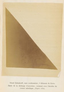 Grand Ruhmkorff, sans condensateur, 8 éléments de Grove. Durée de la discharge d'ouverture,