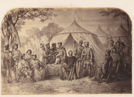 Photo reproduction of a print of Philip van Artevelde and the most prominent Flemish citizens in