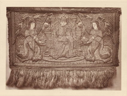 Part of an embroidered pall, A portion of a pall, page, photomechanical print, number: 'NO. 53.',