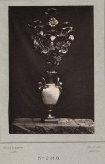 Decorated vase, photograph, page, inscription: 'Photographie, inaltérable.', number: 'PL. II., Nos