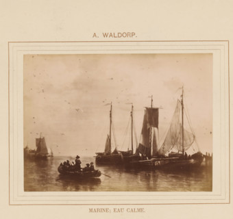 Marine, eau calme, Photo reproduction of the painting Marine, eau calme by Antonie Waldorp,