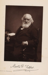 Portrait of Martin Farquhar Tupper, page, photomechanical print, inscription: 'Martin F. Tupper',