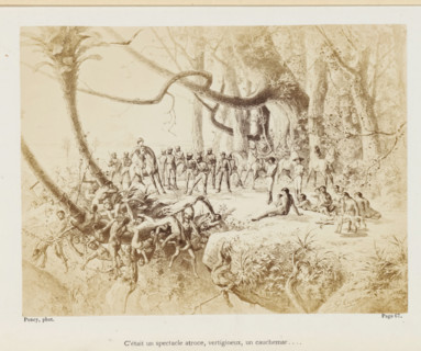 C'était un spectacle atroce, vertigineux, un cauchemar..., Photo reproduction of a drawing of a
