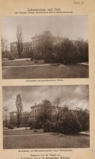 Laboratory and Park of the Konigl. Techn. Hochschule Berlin- Charlottenburg, View of the laboratory