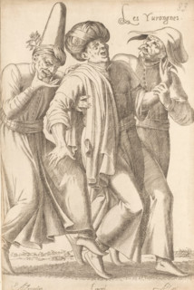 Les Yurongnes. Azamoglan Leventi Azappi, Three 'yurongnes' (Christians converted to Islam), print,