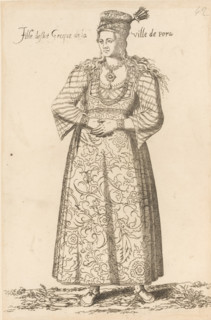 Greek girl, from Péra, Fille d'estat grecque de la ville de Péra, print, album page, book