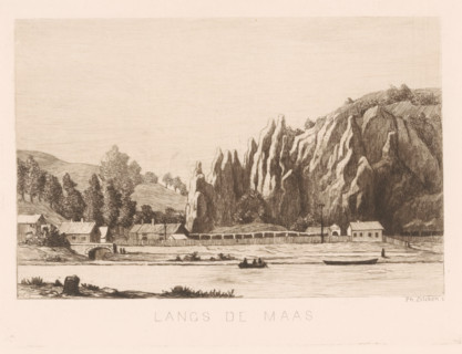 Langs de Maas (original title on object), Environs de Namur (original title), print, printmaker: